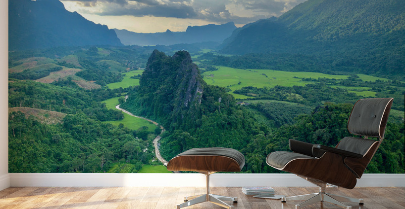 Nam Xay Viewpoint Vang Vieng Laos 1 Wall Murals