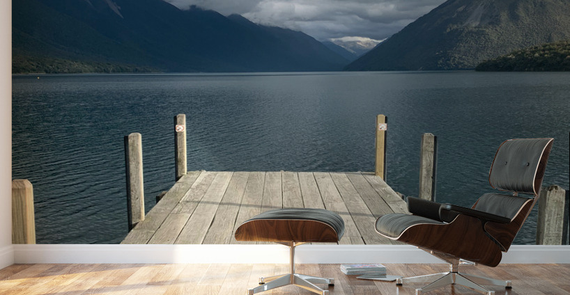 The Dock on Lake Rotoiti New Zealand Wall Murals