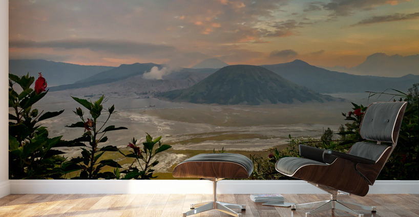 Mount Bromo at Sunset Indonesia Wall Murals