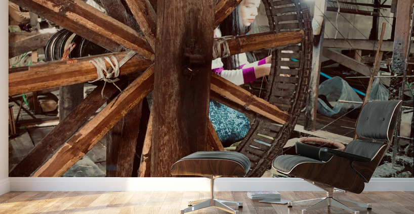 Wheel Loom Artisan Myanmar Wall Murals