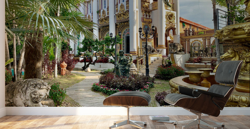 Beautiful Thai Temple Garden Wall Murals