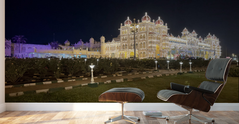 Mysore Palace at Night 2 Wall Murals