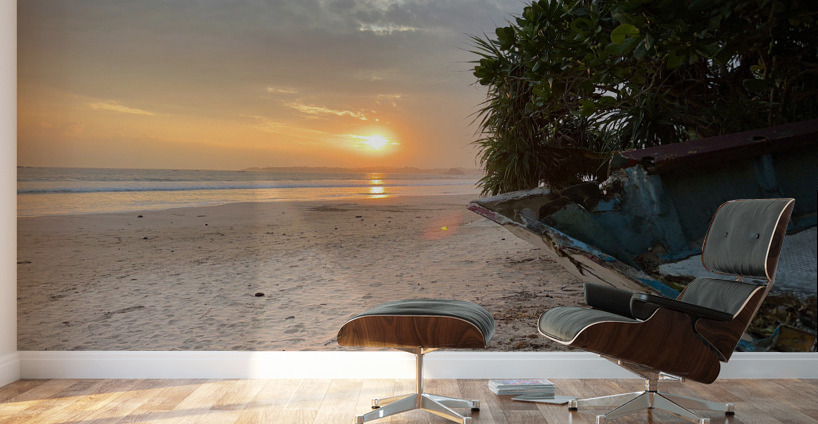 Tip of the Boat Sunset Wall Murals