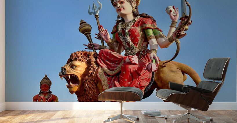 Maa Vaishno Devi Dham Statue Vrindavan India Wall Murals