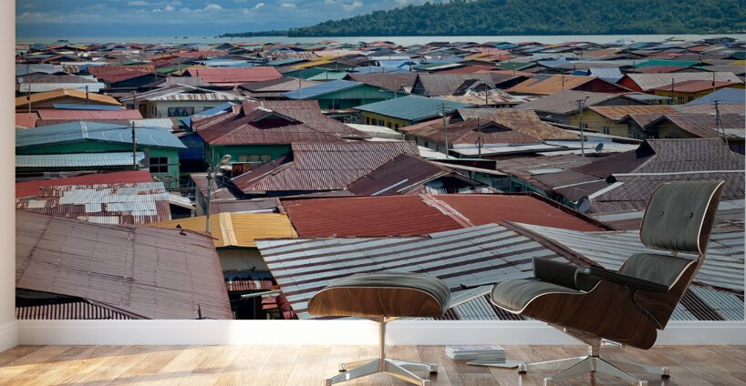 Sim Sim Traditional Floating Village in Sandakan Wall Murals