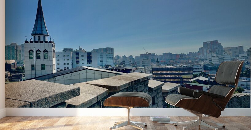 City View Behind the Wall Seoul South Korea 2 Wall Murals