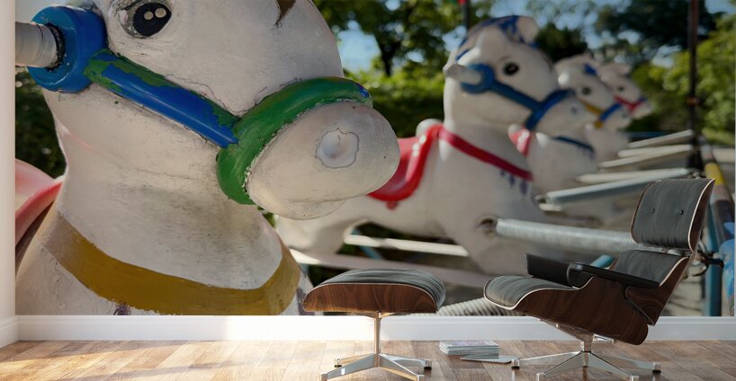 Jumping Horses for Kids Seoul South Korea Wall Murals