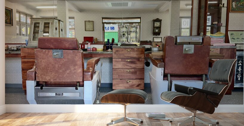 Old Barber Shop Seoul South Korea Wall Murals