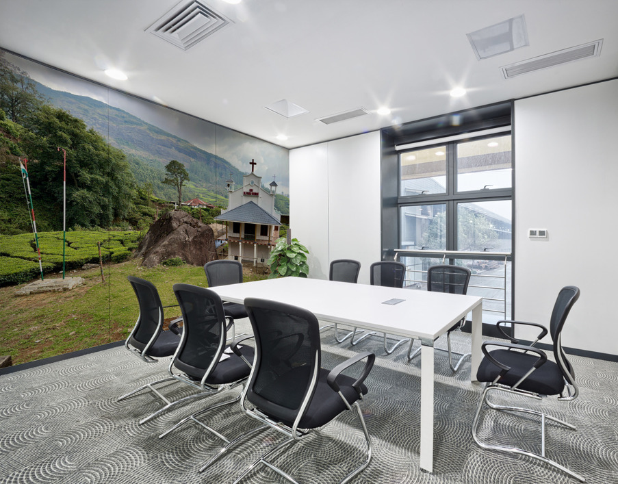 Chuch in Tea Plantations Wall Printing