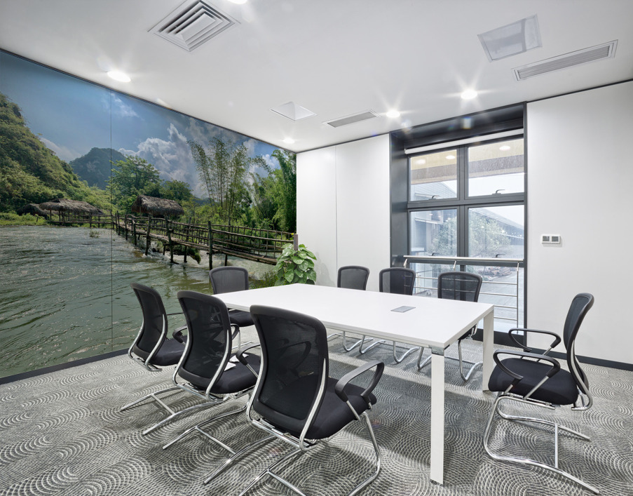 Long Bamboo Bridge Wall Printing