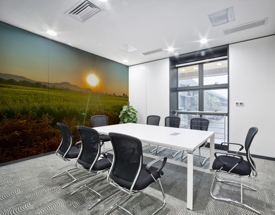 Sunset Over the Field Wall Printing