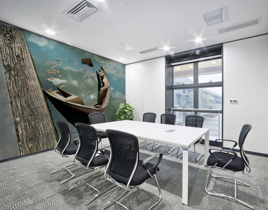 Sinking Boat Reflections Wall Printing