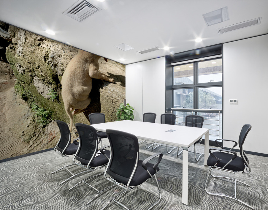 Puppy s efforts Wall Printing