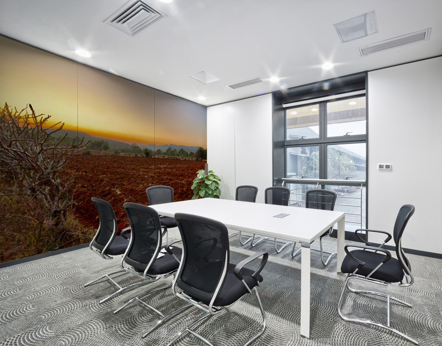 Sunset Over the Red Soil  Wall Printing