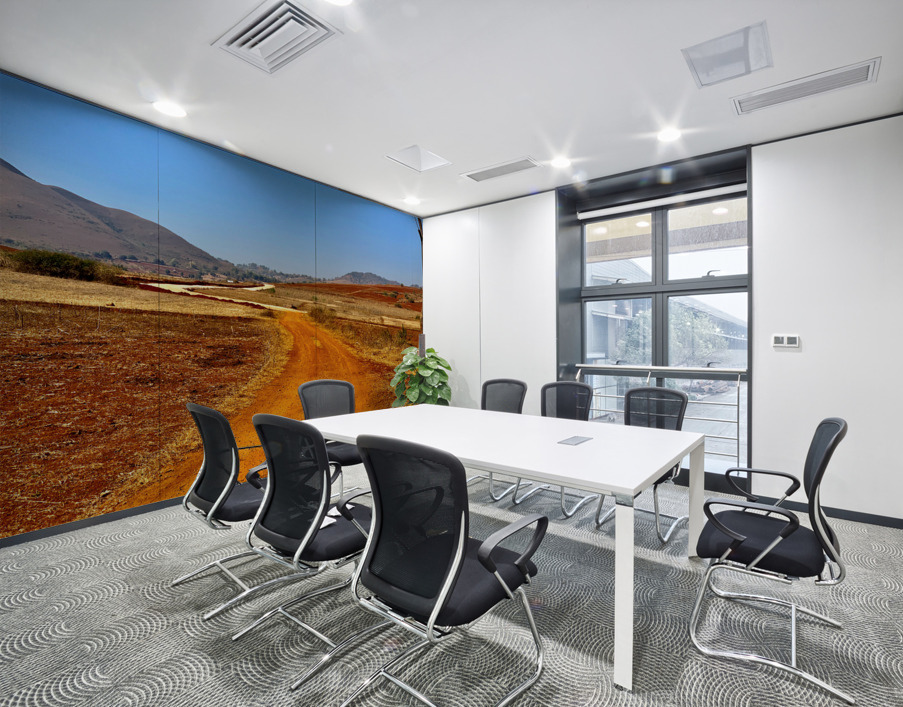Red Earth Road Wall Printing