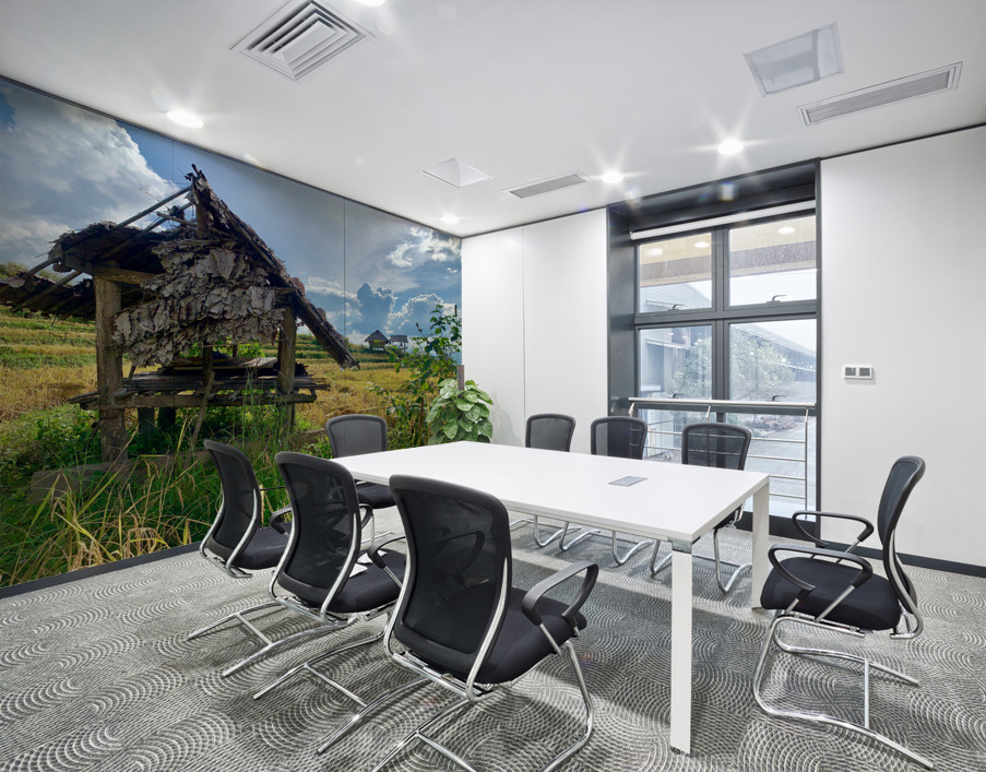 Shacks in the Rice Fields Wall Printing