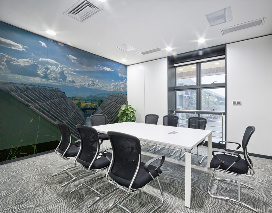 V Roof View Wall Printing