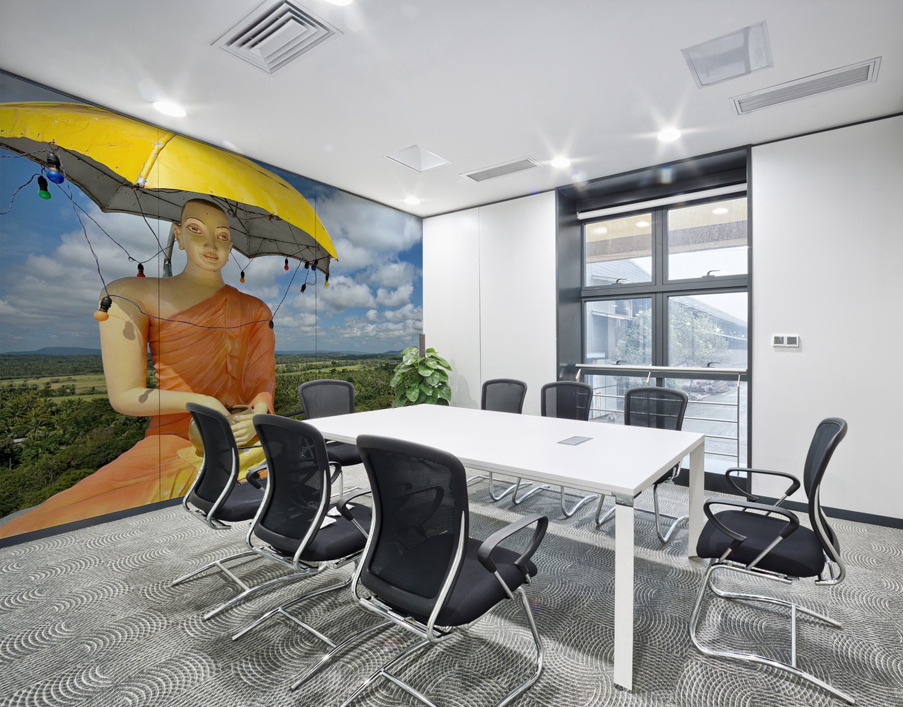 Buddha Under the Umbrella Wall Printing