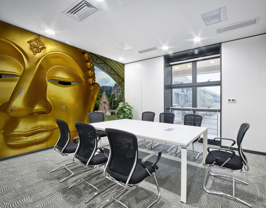 The Temple Behind Buddha Wall Printing