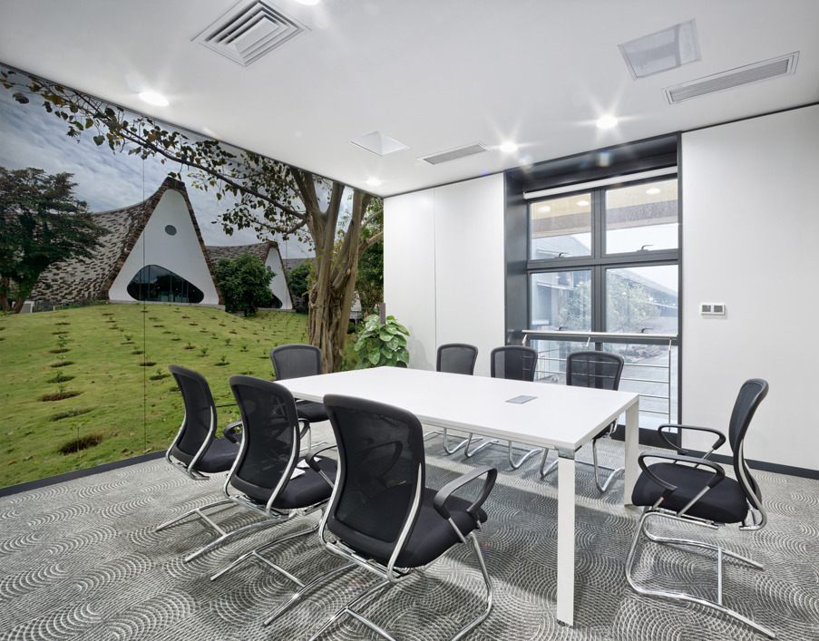 Triangle Shaped Coffee Museum Wall Printing