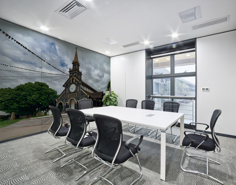 Saint Marys Black Wooden Cathedral of Kon Tum Wall Printing