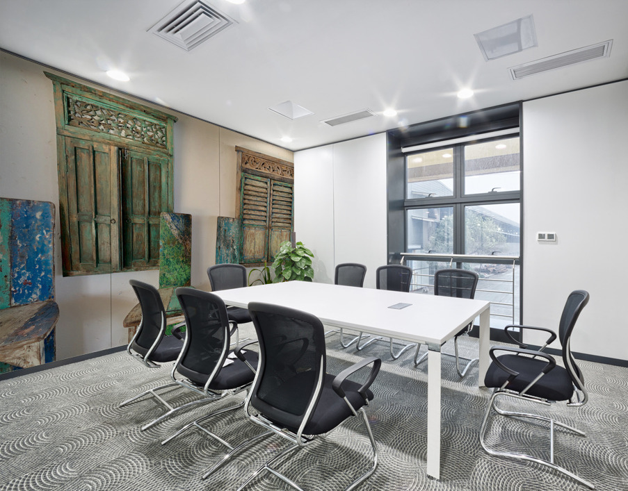 Blue  Green Old Wooden Furniture Wall Printing