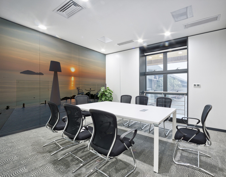 Sunset by the Big White Lamp Wall Printing