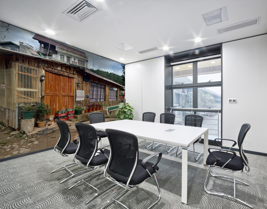 Beautiful Wooden House Wall Printing