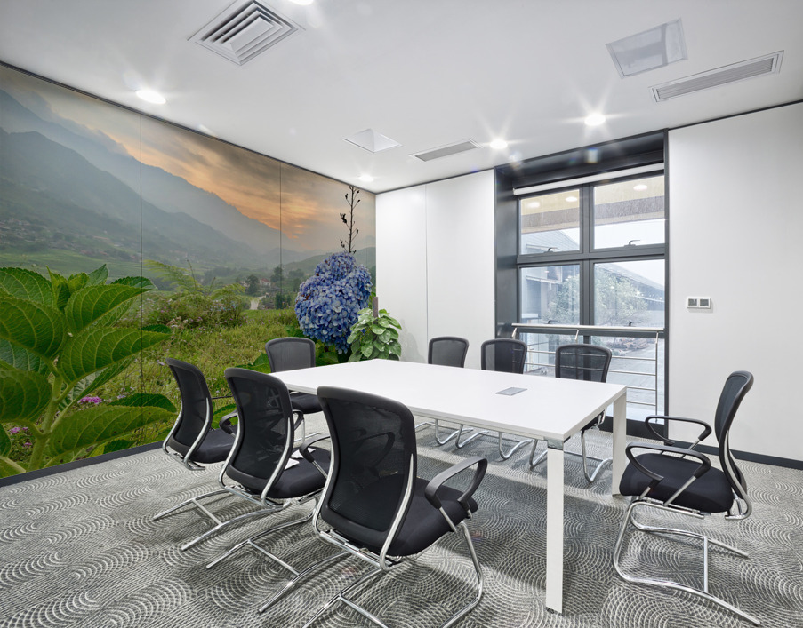 Purple Flowers for Sunset 2 Wall Printing