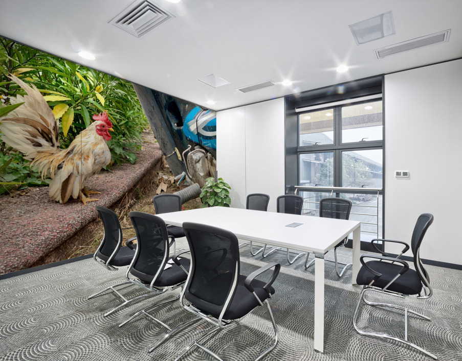 Rooster Bike Wall Printing