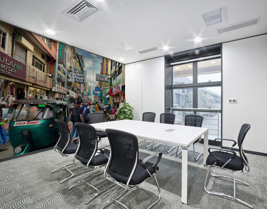 Sri Lankan Busy Street Wall Printing