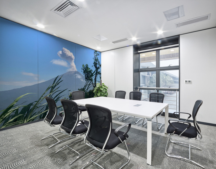 Smoke Out of a Volcano Wall Printing