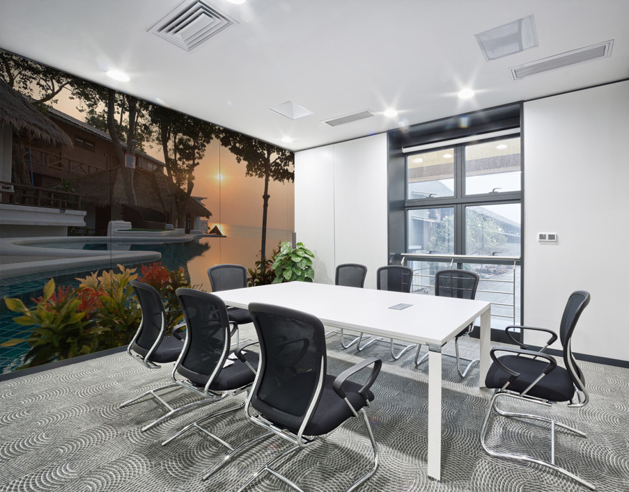 Sunset Reflection in the Pool Wall Printing