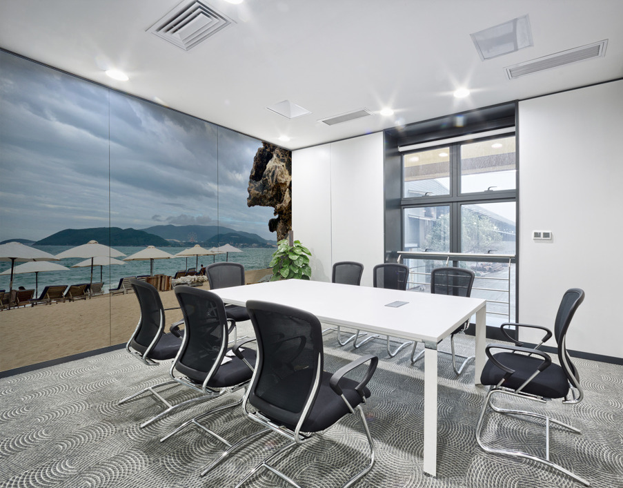 Long Chairs on the Beach Wall Printing