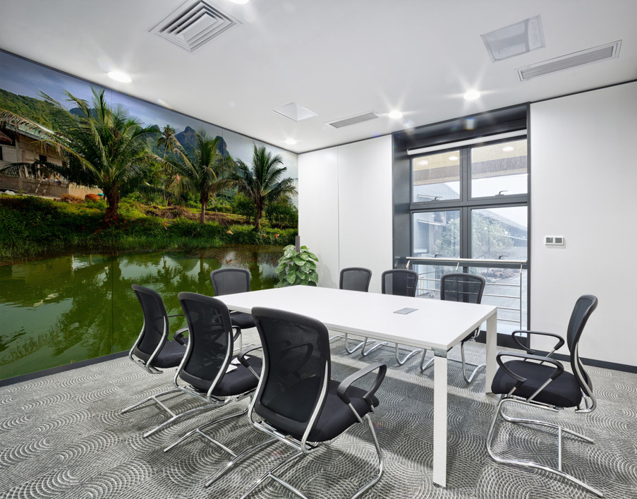 Palm Tree Trio Reflections Wall Printing