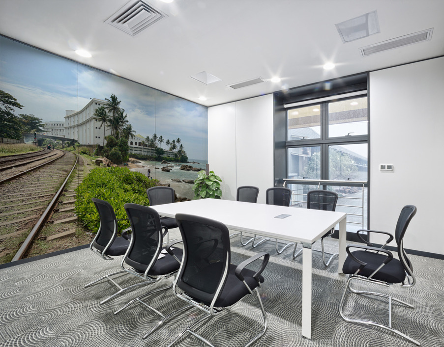 Railroad by the Ocean Wall Printing