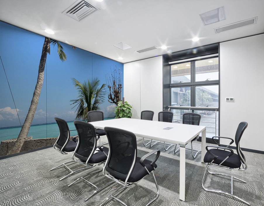 Nice View on the Blue Water Wall Printing