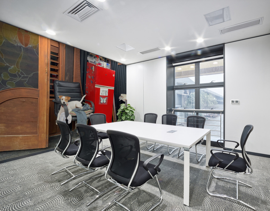 The Red Fridge and the Dog 1 Wall Printing