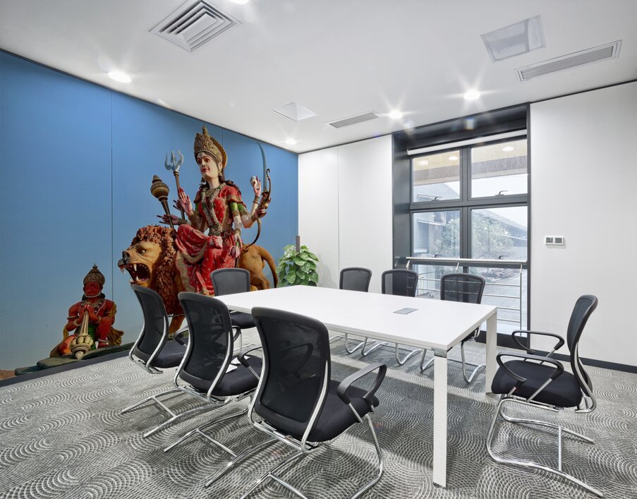 Maa Vaishno Devi Dham Statue Vrindavan India Wall Printing