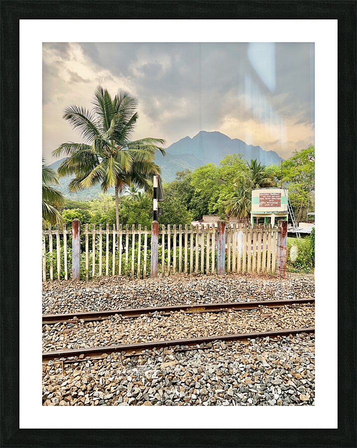 Railroad by the Mountain Picture Frame print