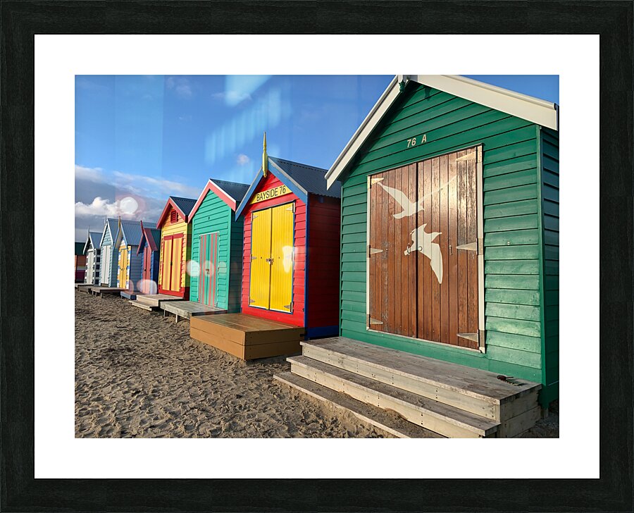 Beach Huts Picture Frame print