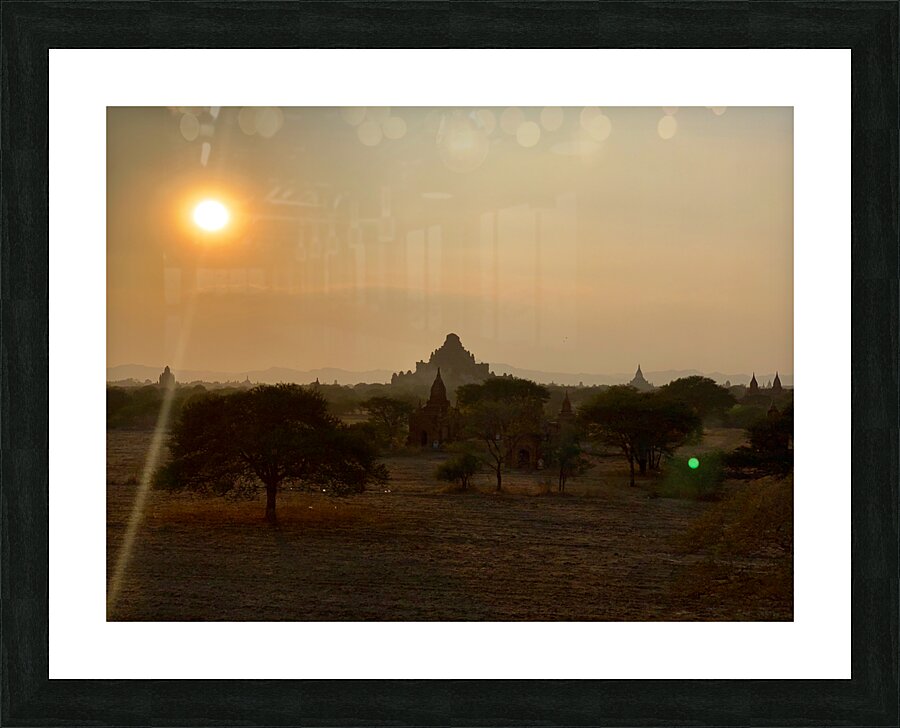 Sunset by the Temple Picture Frame print
