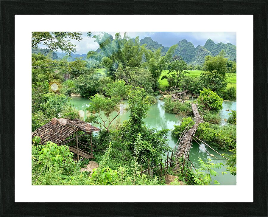 Across the Bamboo Bridge Picture Frame print