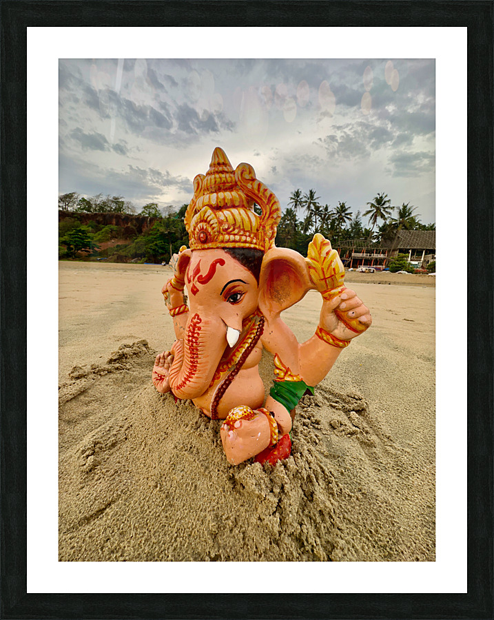 Ganesh on the Beach Picture Frame print