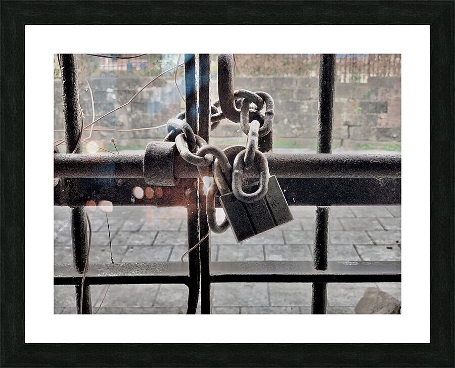 Locked Up Picture Frame print