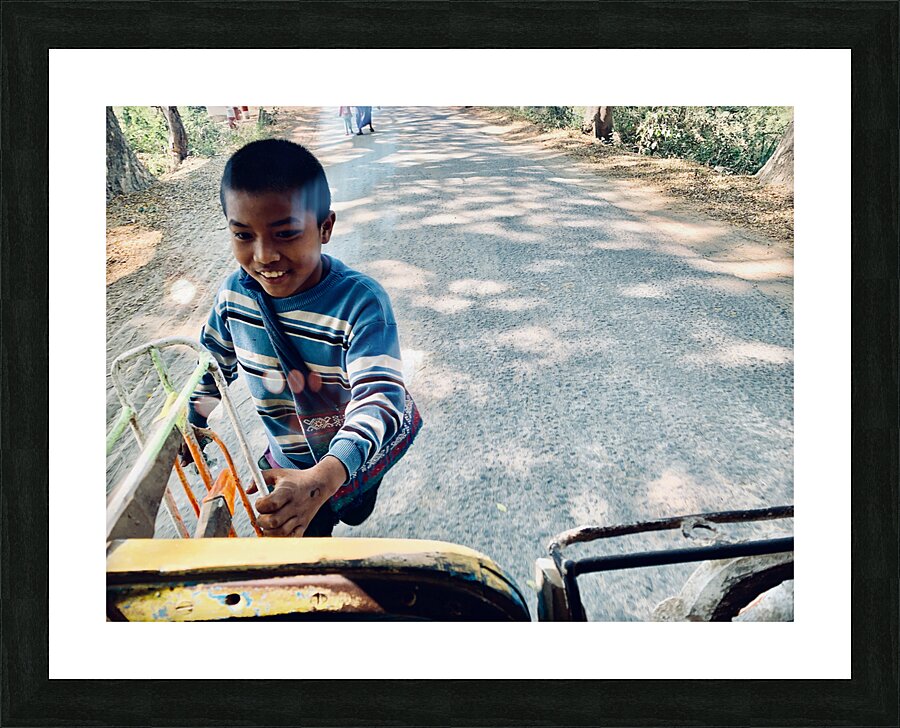 Running for the Bus Picture Frame print