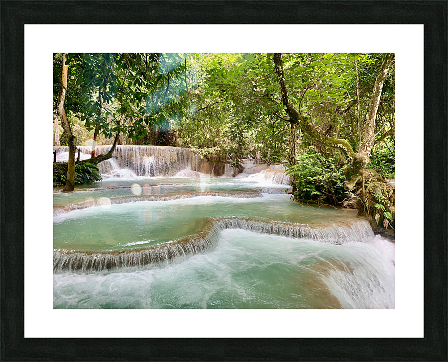 Kuang Si Waterfalls 5 Picture Frame print