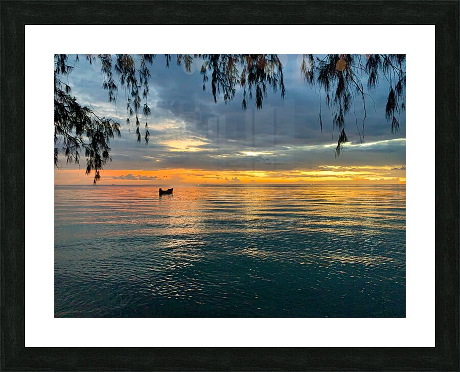 Calming Sunset Reflections Picture Frame print