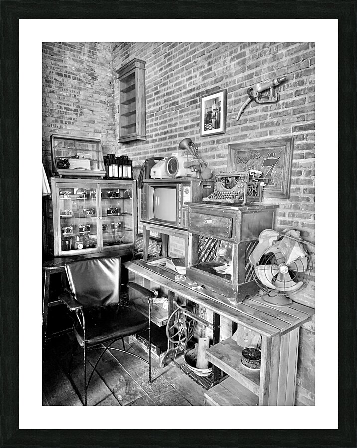 BW Vintage Room Picture Frame print