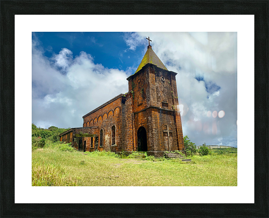 The Bokor Catholic Church Cambodia Picture Frame print
